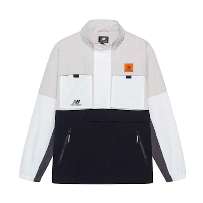 New Balance Half-Zip Stand Collar Multi-Pocket Retro Jacket Black White Unisex NAA56143-BK