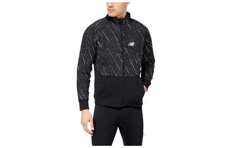 New Balance Heatgrid Reflective Logo Mock Neck Jacket Men MJ23251-BK