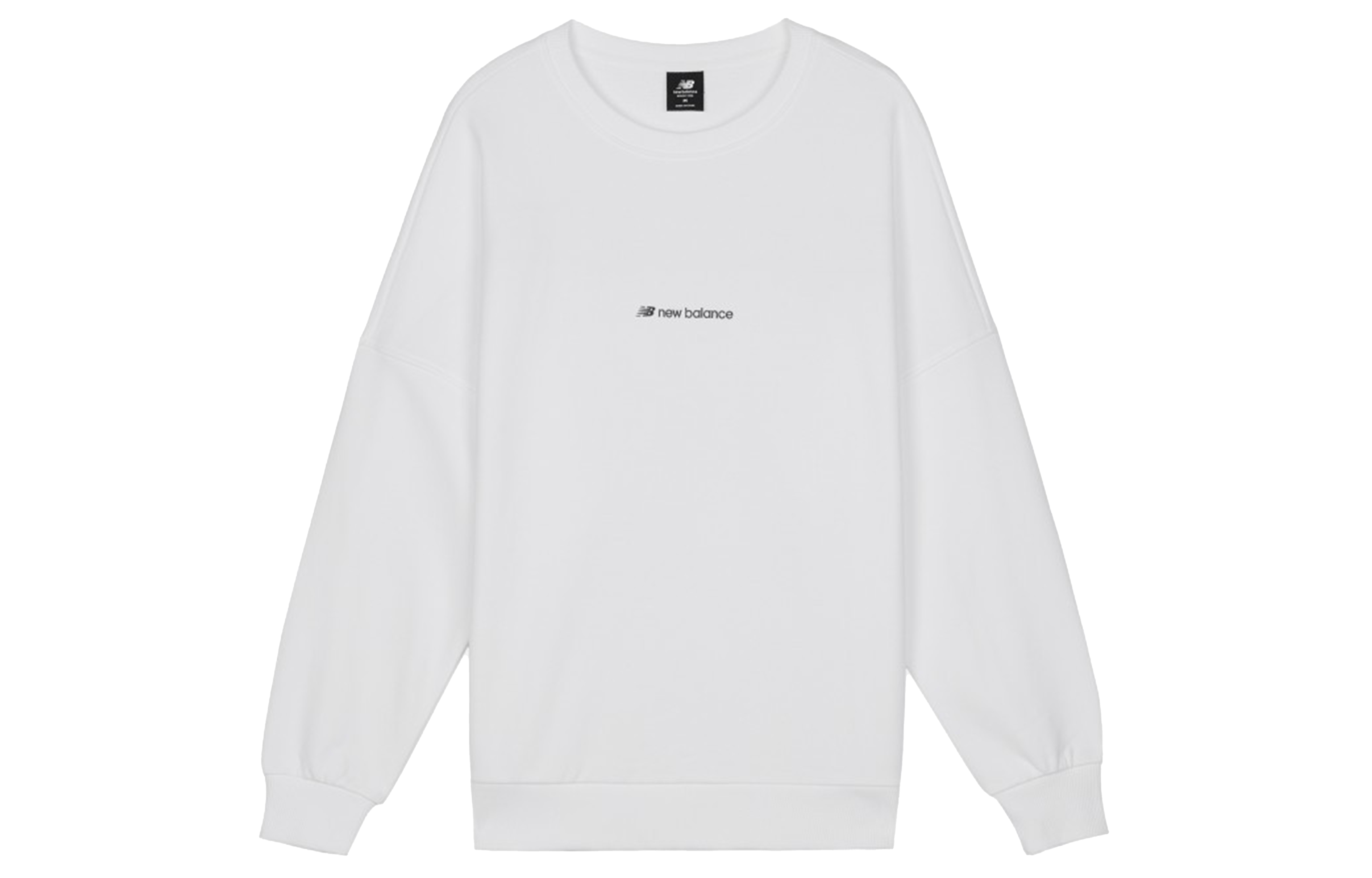 New Balance Heathertech Pullover Long Sleeve Sweatshirt White AMT03332-MUN