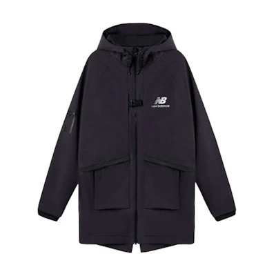 New Balance Hooded Mid-length Windbreaker Deep Gray MJ03594-PHM