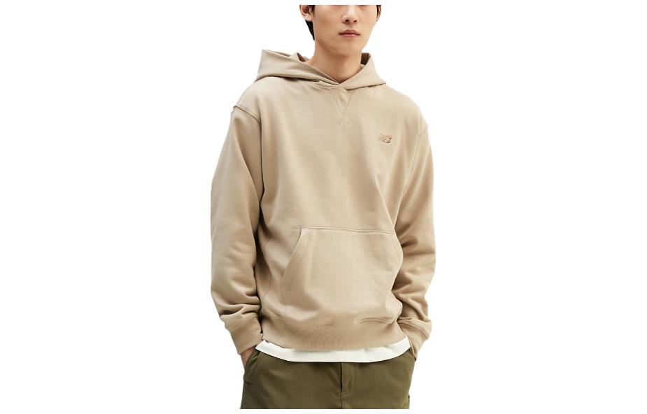New Balance Hoodie Beige Pullover with Logo Design NBN0E2S011-37