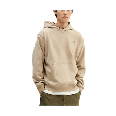 New Balance Hoodie Beige Pullover with Logo Design NBN0E2S011-37