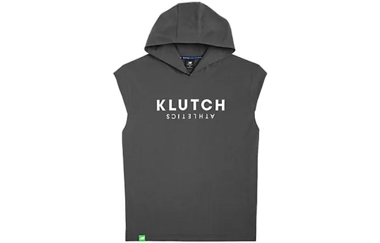 New Balance Hoodie Sleeveless Pullover in Dark Gray with Letter Print MT31597-ACK