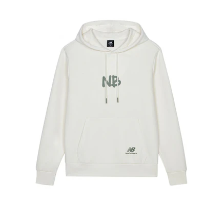 New Balance Hoodie with Logo Letter Design - White AMT13364-IV