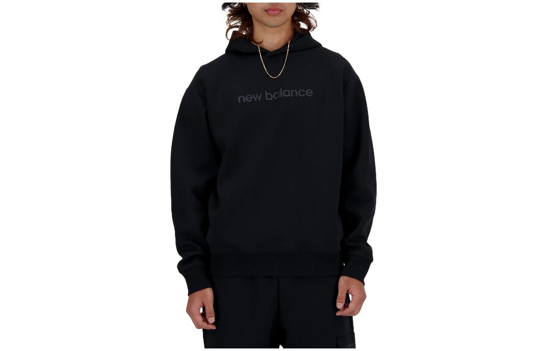 New Balance Hyper Density Graphic Hoodie Black Pullover Sweatshirt MT41571-BK