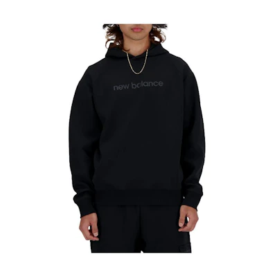 New Balance Hyper Density Graphic Hoodie Black Pullover Sweatshirt MT41571-BK