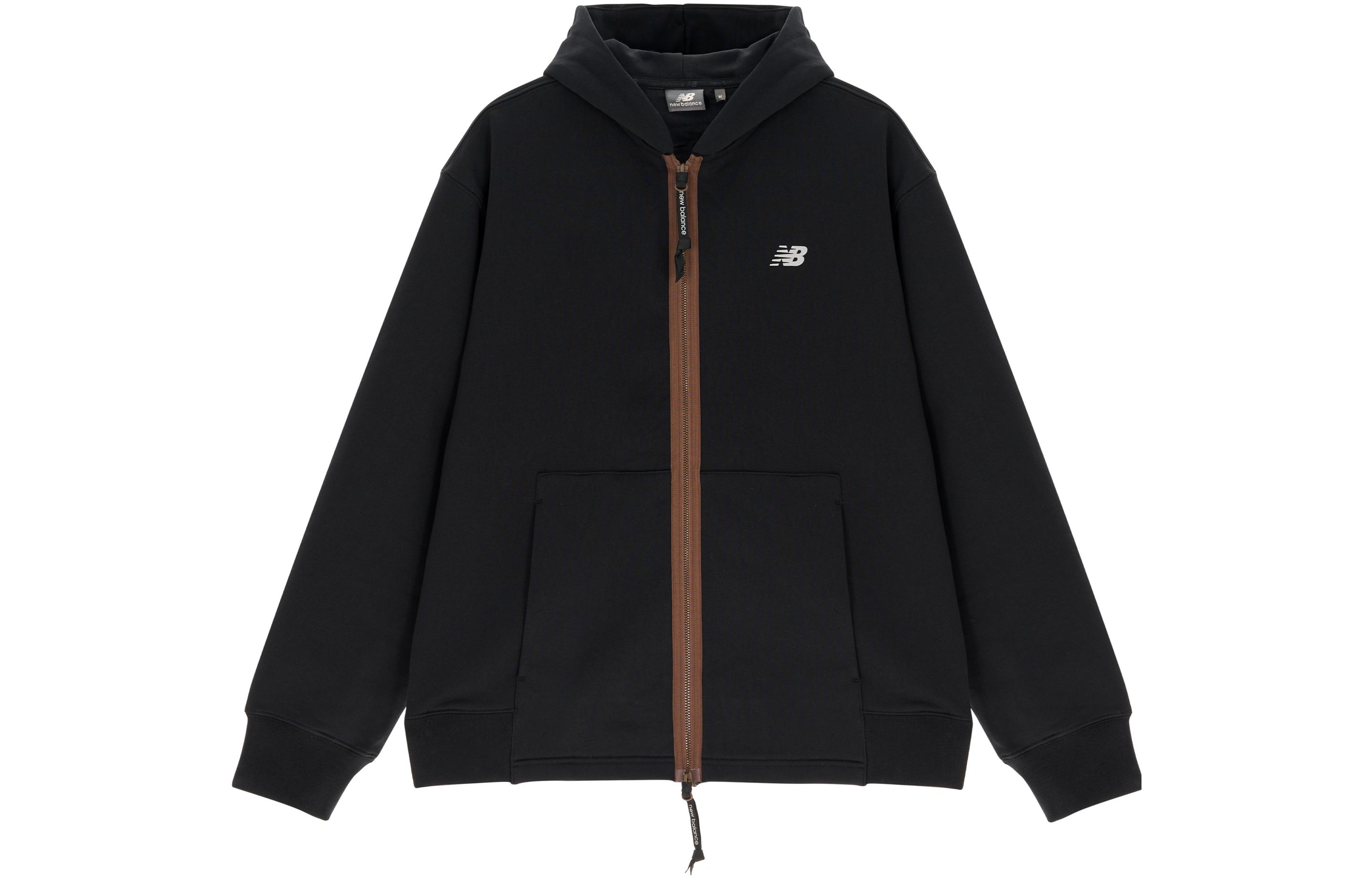 New Balance Hyper Sports Designer Logo Hoodie Jacket Unisex Black MDD4T053-BK