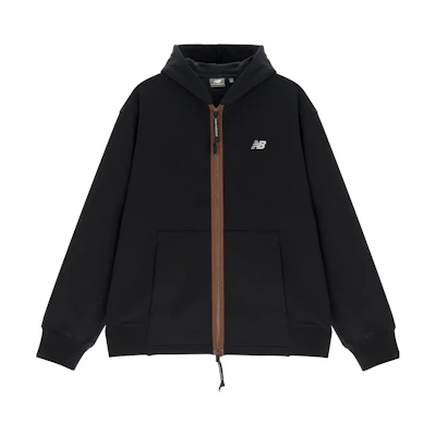 New Balance Hyper Sports Designer Logo Hoodie Jacket Unisex Black MDD4T053-BK