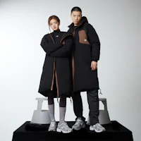 Details for New Balance Hyper Sports Designer Series Colorblock Hooded Down Coat Black Unisex NPD4T103-BK