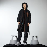 Sizing New Balance Hyper Sports Designer Series Colorblock Hooded Down Coat Black Unisex NPD4T103-BK