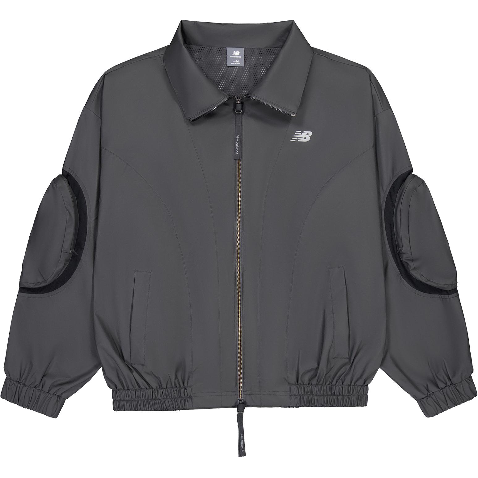 New Balance Hyper Sports Didu Oversized Gray Waterproof Biker Jacket Unisex NAE37061-DKG