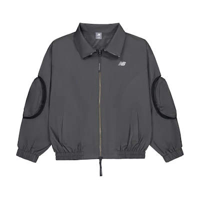 New Balance Hyper Sports Didu Oversized Gray Waterproof Biker Jacket Unisex NAE37061-DKG
