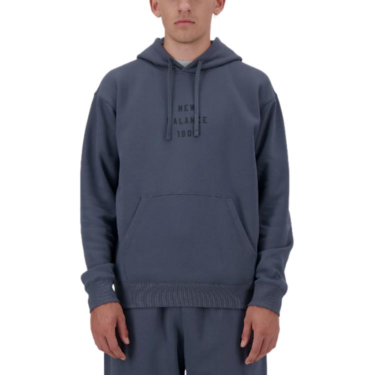 New Balance Iconic Collegiate Graphic Hoodie Blue Pullover MT41517GT