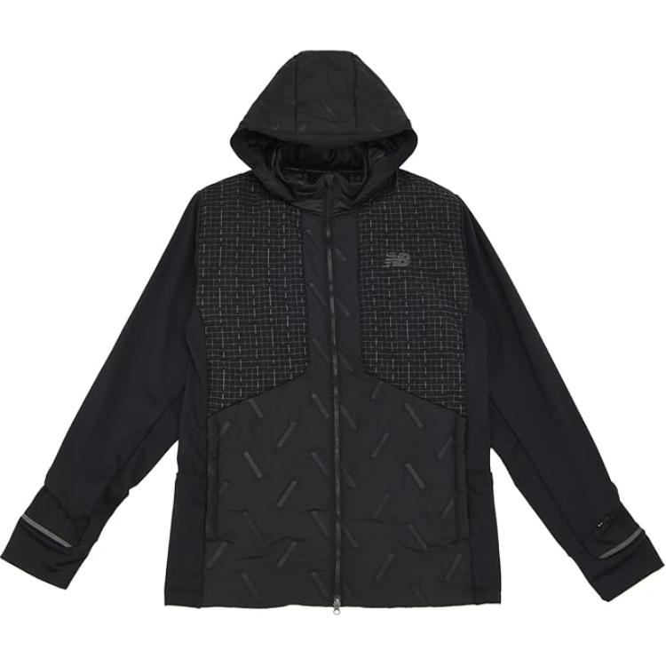 New Balance Impact Run Luminous Heat Hooded Zip Jacket Black  MJ33256-BK