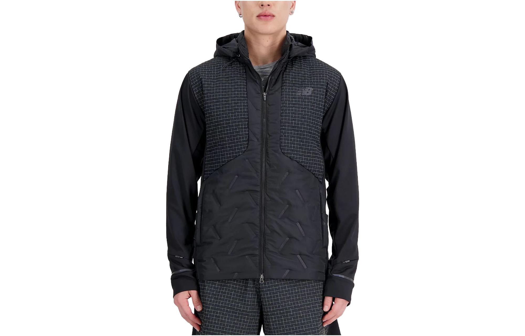 Order 뉴발란스 임팩트 런 루미너스 히트 후드 집업 자켓 블랙 MJ33256-BK