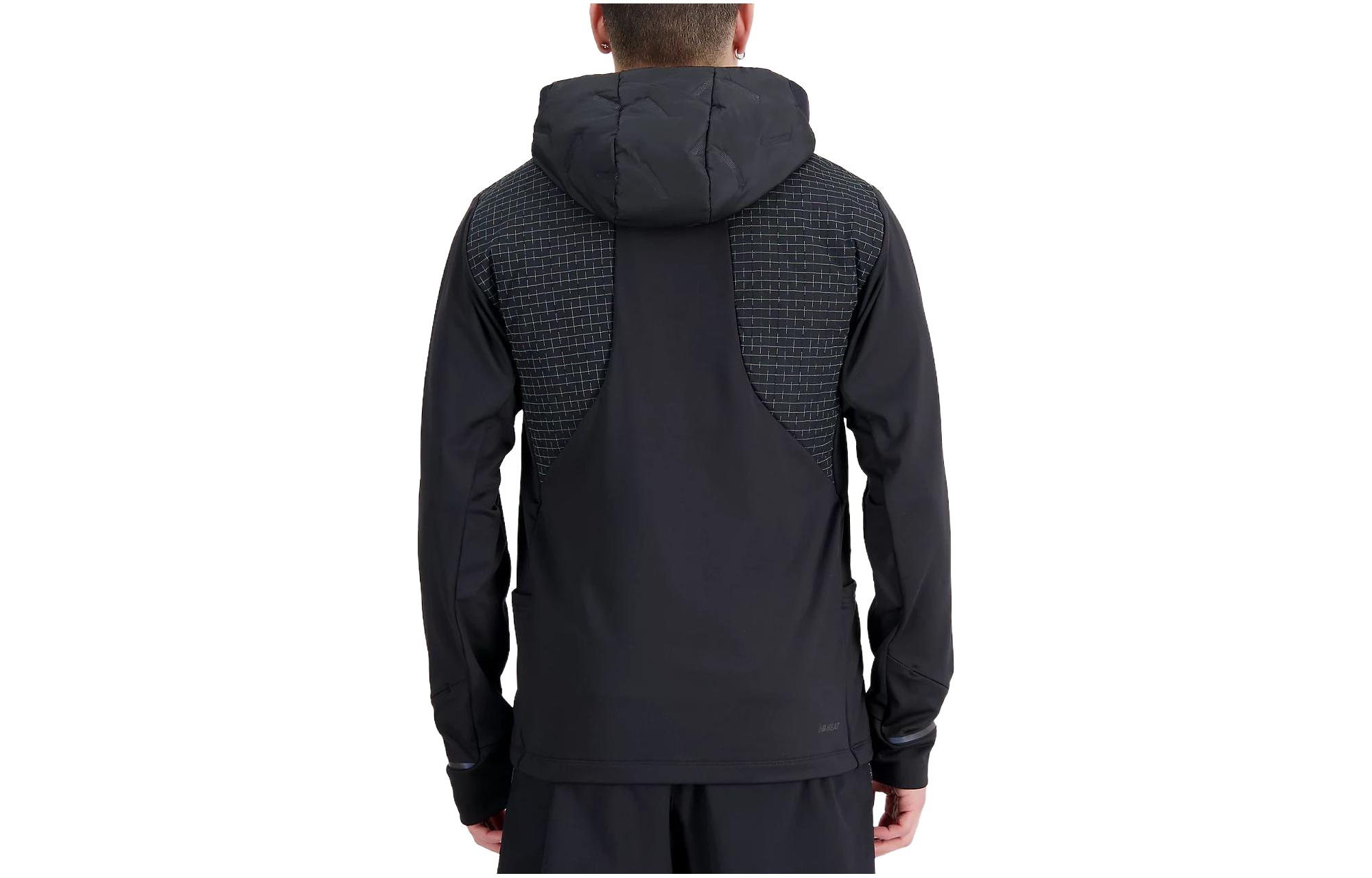 Lookbook 뉴발란스 임팩트 런 루미너스 히트 후드 집업 자켓 블랙 MJ33256-BK