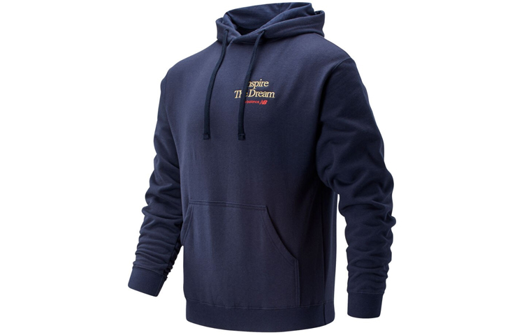 New Balance Inspire The Dream Embroidered Drawstring Hoodie Navy Blue MT01601-TNV