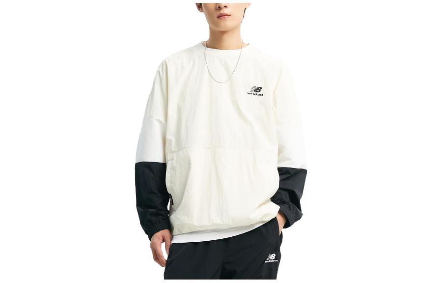 New Balance Ivory Crewneck Letter Logo Jacket NBNCD32813-39