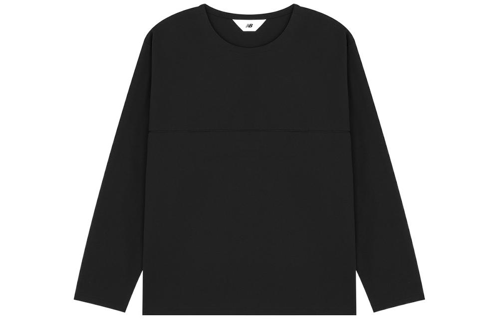 New Balance Japan Black Crewneck Long-Sleeve Loose Fit Sweatshirt JMTL2219-BK