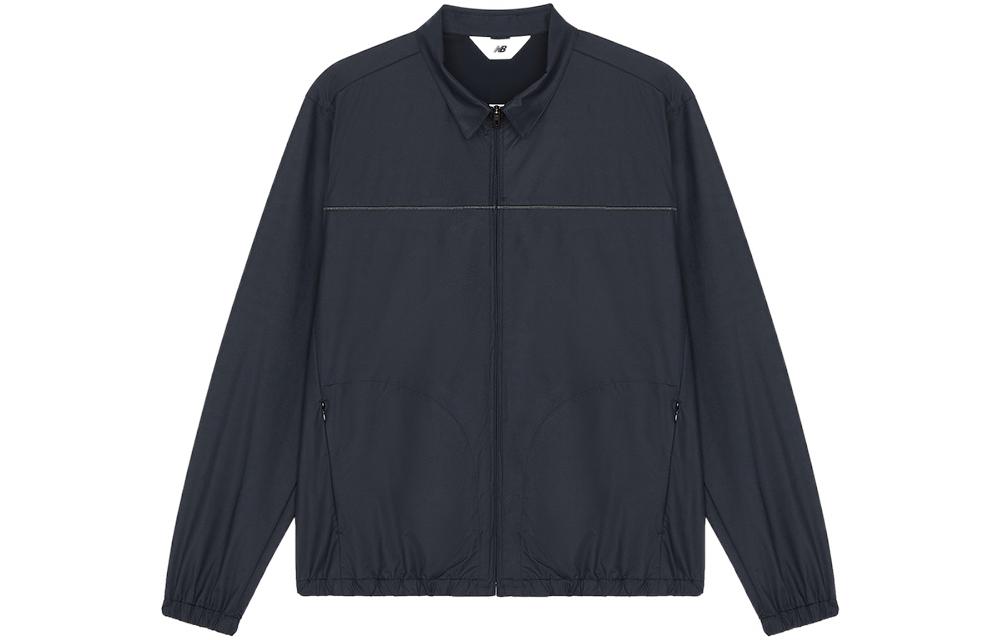 New Balance Japan Solid Color Knit Zip Jacket - Dark Black JMJL1546-CHL