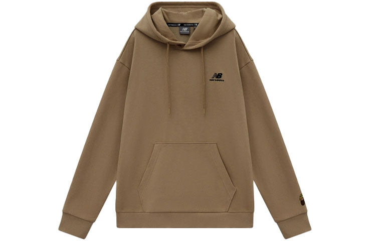 New Balance JHI Logo Print Hoodie Unisex Brown Collaboration Series NCA89033-BEI