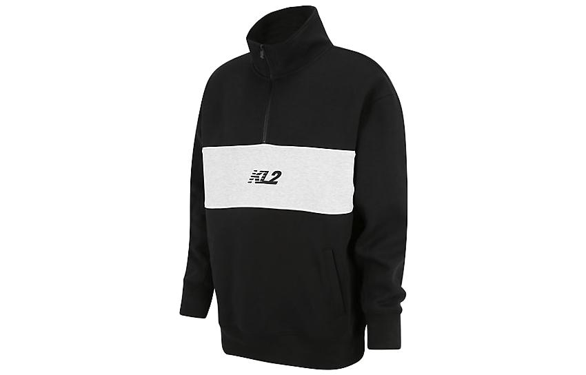 New Balance Kawhi's Klawset SS23 Half-Zip Sweatshirt Black Mens MT23590-BK