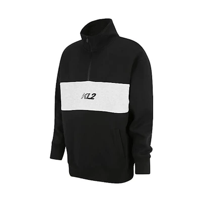 New Balance Kawhi's Klawset SS23 Half-Zip Sweatshirt Black Mens MT23590-BK