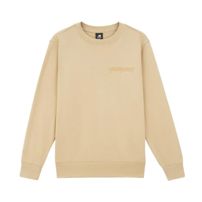 New Balance Khaki Crewneck Sweatshirt Casual Pullover Long Sleeve AMT33325-INC
