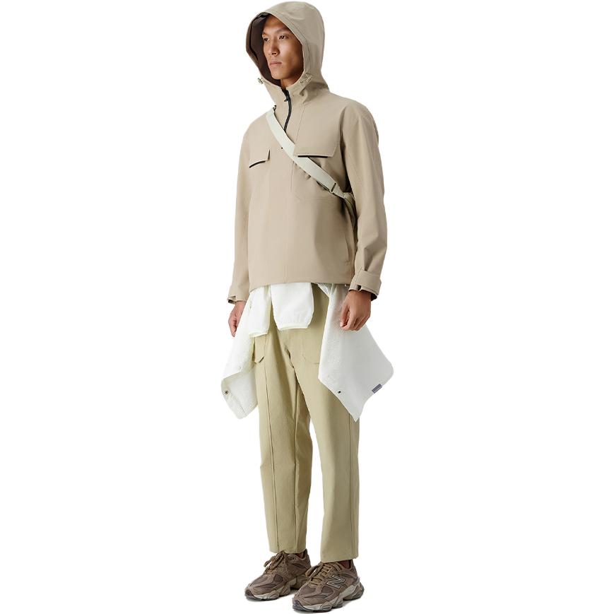 Shop 新百伦卡其色全拉链连帽夹克 5AD37121-LBE