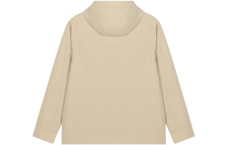 Lookbook 新百伦卡其色全拉链连帽外套带标志印花 AMJ23357-INC