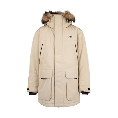 New Balance Khaki Hooded Mid-Length Winter Down Jacket NPA46011-BEI