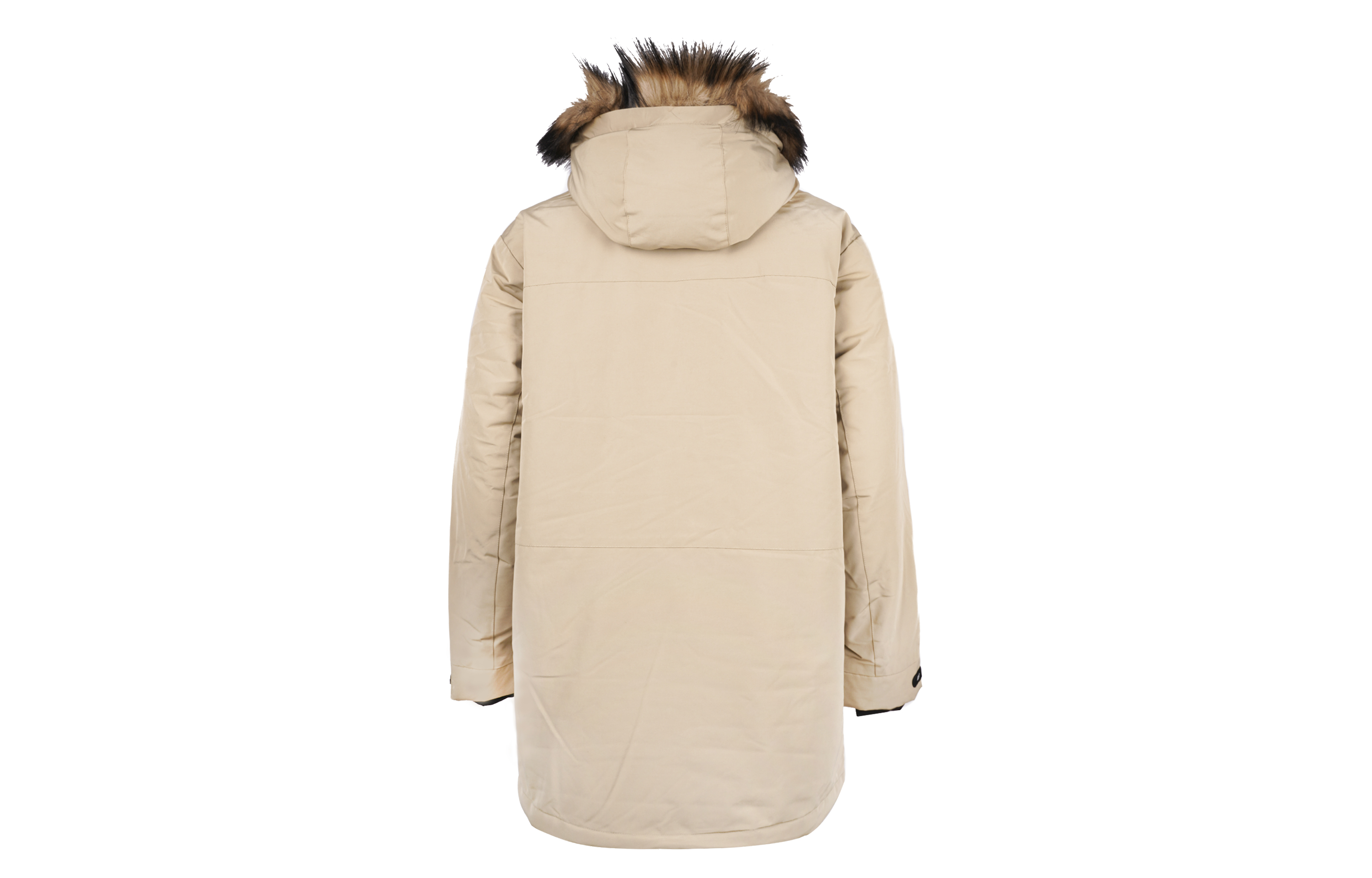 Lookbook New Balance 卡其連帽中長款冬季羽絨外套 NPA46011-BEI