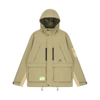 New Balance Khaki Outdoor Multi-Pocket Hooded Jacket AMJ21356-TCO