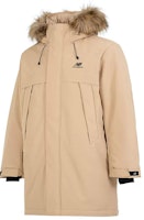New Balance Khaki Puffer Jacket With Fur Hood Unisex Warm Winter Coat 5PC44303-BEI New Balance Khaki Puffer Jacket With Fur Hood Unisex Warm Winter Coat 5PC44303-BEI