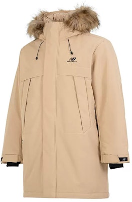 New Balance Khaki Puffer Jacket With Fur Hood Unisex Warm Winter Coat 5PC44303-BEI Buy New Balance Khaki Puffer Jacket With Fur Hood Unisex Warm Winter Coat 5PC44303-BEI