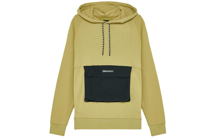 New Balance Khaki Pullover Hoodie Long Sleeve Casual Sweatshirt AMT11324-BEI