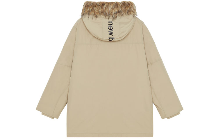 Lookbook New Balance Khaki Quilted Down Parka Jaket Musim Sejuk Tahan Angin Hangat. AMJ13329-HNA