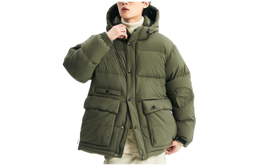 New Balance Khaki Solid Color Zip-Up Hoodie Jacket NBNPD41113-49