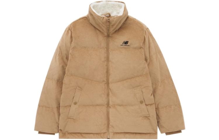 Order 뉴발란스 카키 유니섹스 로고 프린트 풀집 퍼퍼 자켓. 5PC44393-BEI