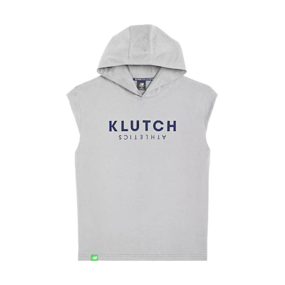 New Balance Klutch Letter Print Sleeveless Hoodie Gray Mens MT31597-GYM