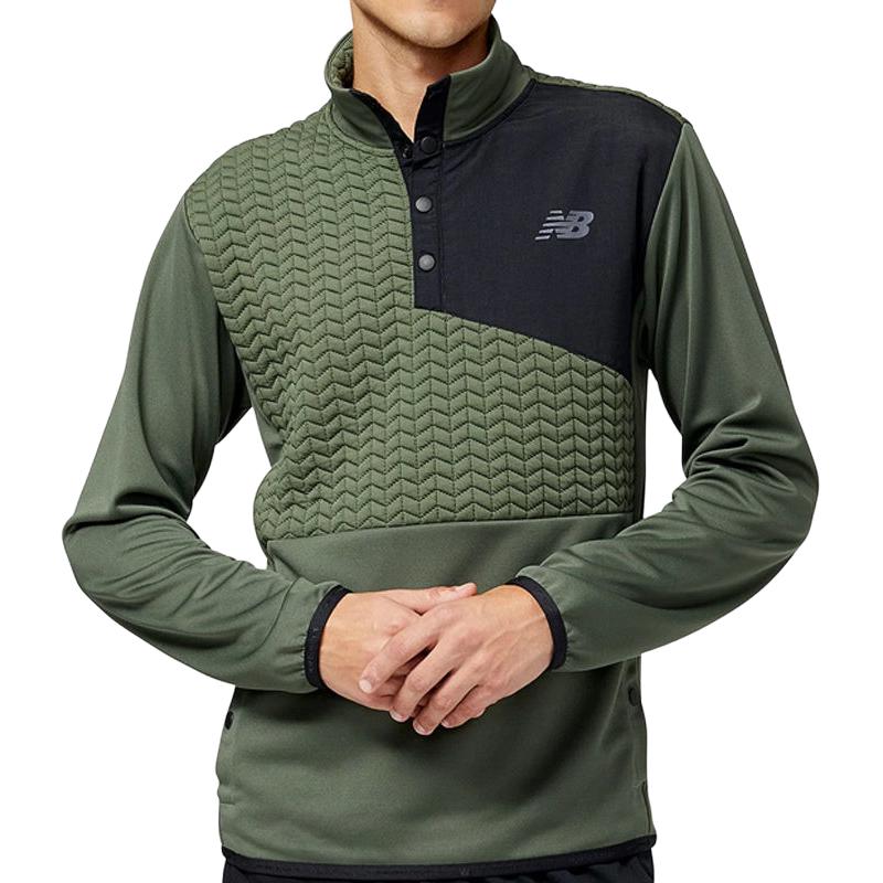 New Balance Knit Pullover Sweatshirt Green MT23158-DON