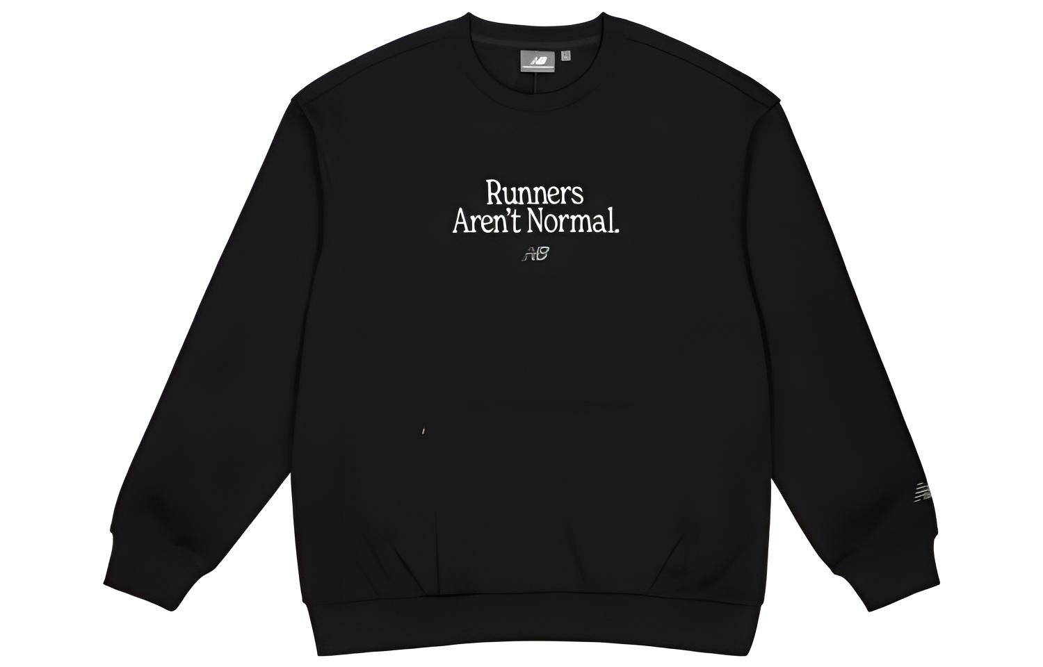 New Balance Letter Crewneck Pullover Sweatshirt Black NCD45101-BK