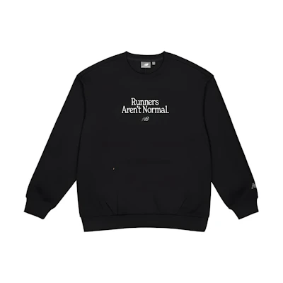 New Balance Letter Crewneck Pullover Sweatshirt Black NCD45101-BK