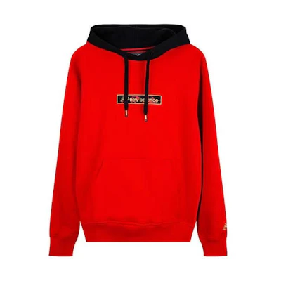 New Balance Letter Logo Embroidered Pullover Sweatshirt Unisex Red NCA1A023