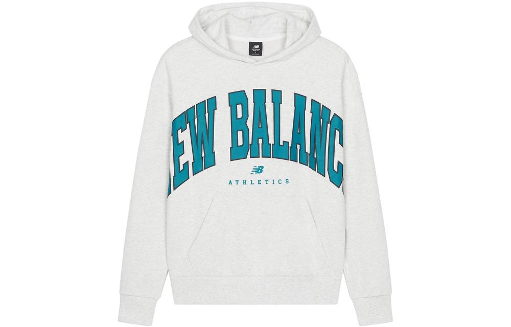 New Balance Letter Logo Print Hoodie Unisex Grey UT31550-SAH