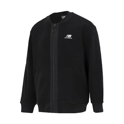 New Balance Letter Logo Print Knitted Sports Jacket Unisex - Black 6DC39643-BK