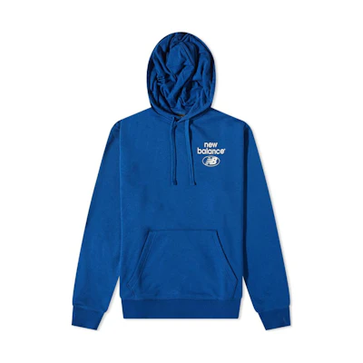 New Balance Letter Logo Print Pullover Hoodie Ocean Blue MT31514-ATE