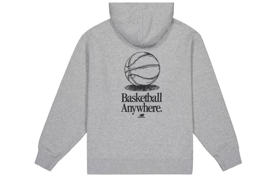 New Balance Letter Logo Pullover Hoodie Gray MT33586-AG