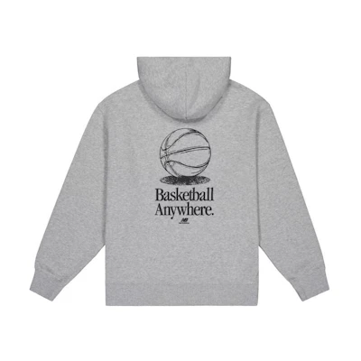 New Balance Letter Logo Pullover Hoodie Gray MT33586-AG