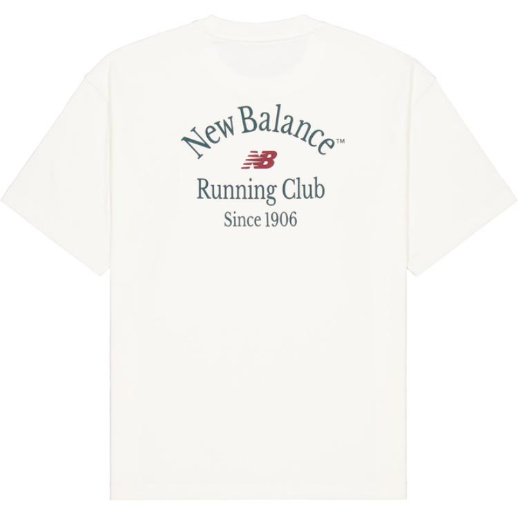 New Balance Letter Print Casual Crew Neck T-Shirt Men’s Ivory White NEE31021-IV